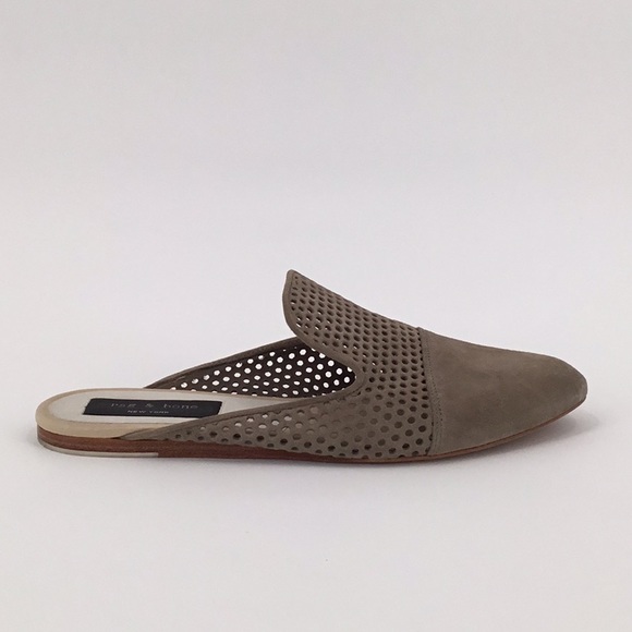 rag & bone Shoes - Rag & Bone Sabine Perforated Leather Flat Mule